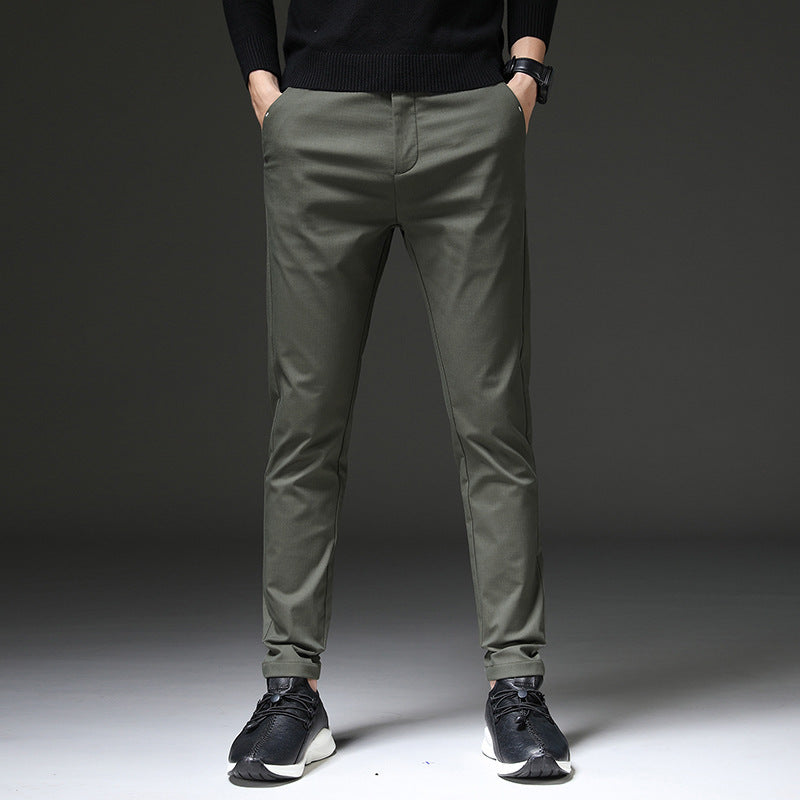 Men's Elastic Thin Casual Straight Pants