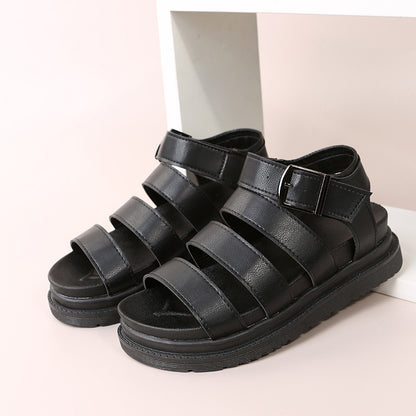 Women's Roman Open Toe Beach Shoes Platform Buckle Sandals