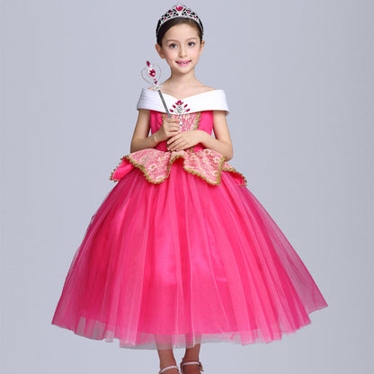 Princess Aurora Dress Girls Halloween Costume Performance Wear