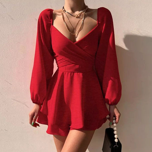 Fashion Style Temperament Leisure Long Sleeve A Swing Daily Style Slimming Dress