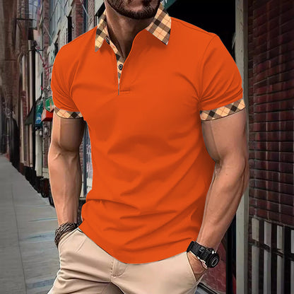 Lapel Fashion Slim Men's T-shirt