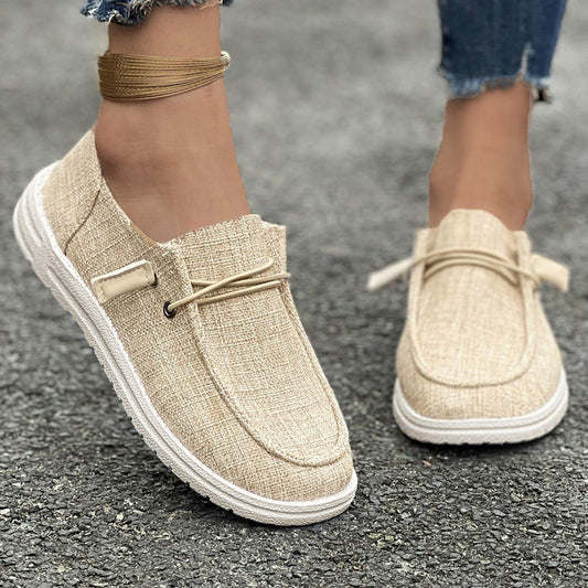 Women's Flat Bottomed Solid Color Casual Single Shoes