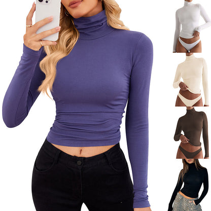 Women's Slim Fit Fashion Turtleneck Base Top