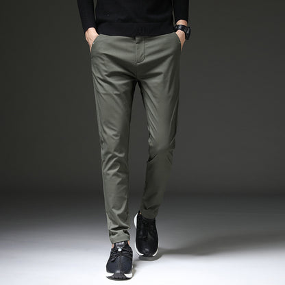 Men's Elastic Thin Casual Straight Pants