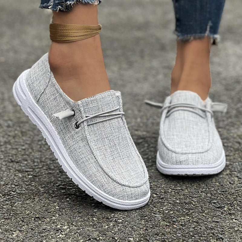 Women's Flat Bottomed Solid Color Casual Single Shoes