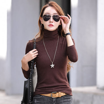 Modal Turtleneck Bottoming Shirt Women's Autumn And Winter Long Sleeve