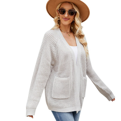 Idle Style Knitted Sweater Coat For Women