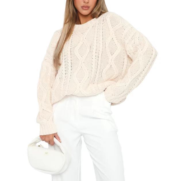 Women's Fashionable And Comfortable Woolen Round Neck Sweater