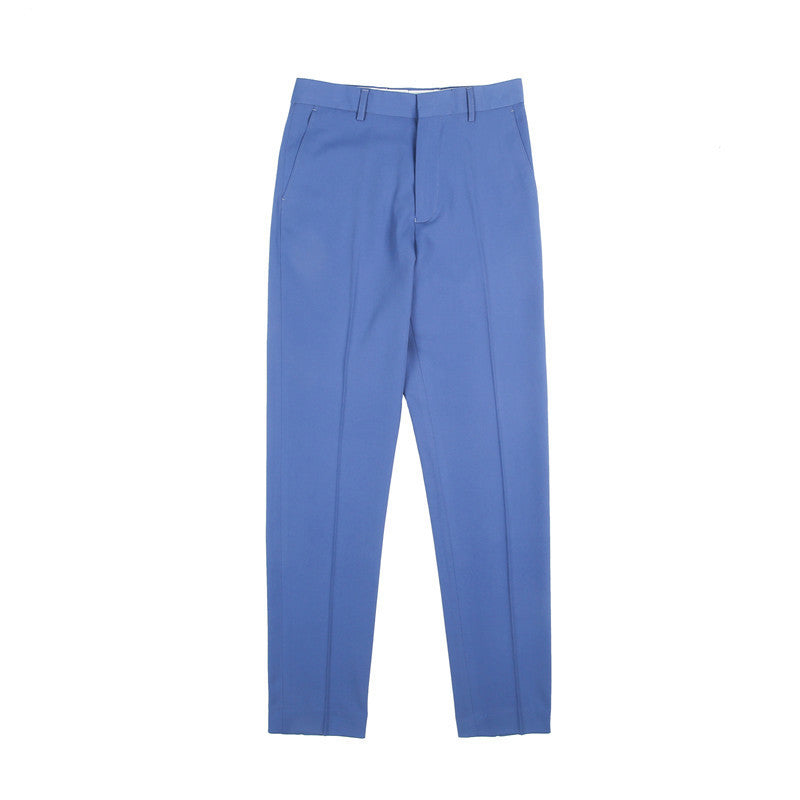 Draping Solid Color Casual Suit Pants