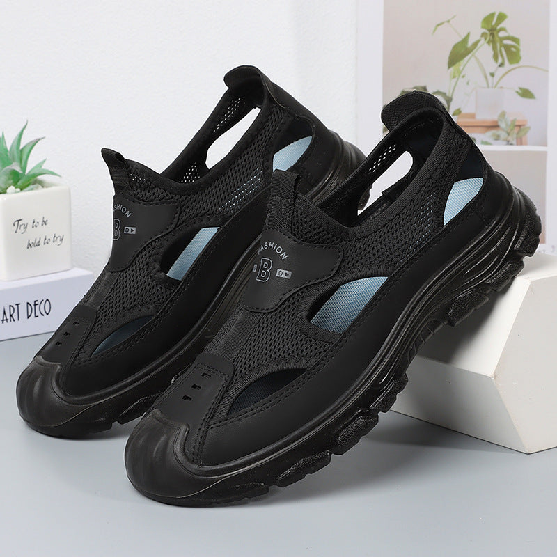 Men's Sandals Breathable Mesh Cutout Outdoor Wading Shoes