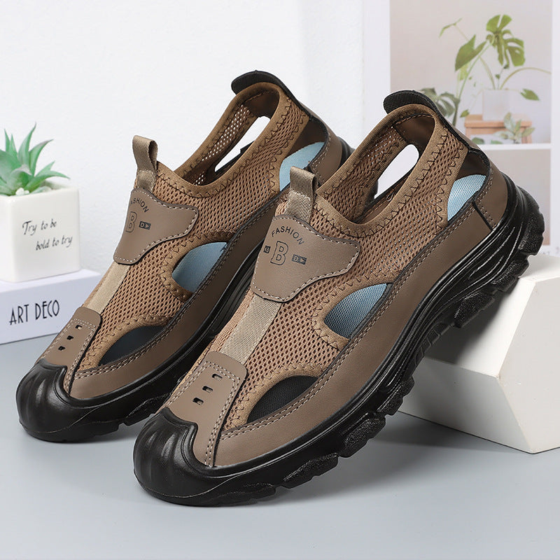 Men's Sandals Breathable Mesh Cutout Outdoor Wading Shoes