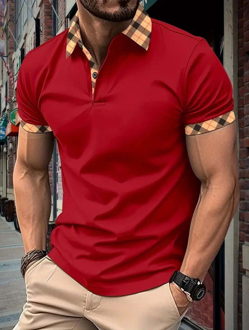 Lapel Fashion Slim Men's T-shirt