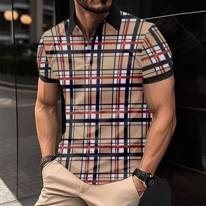 Digital Printing Men's Short Sleeve Casual