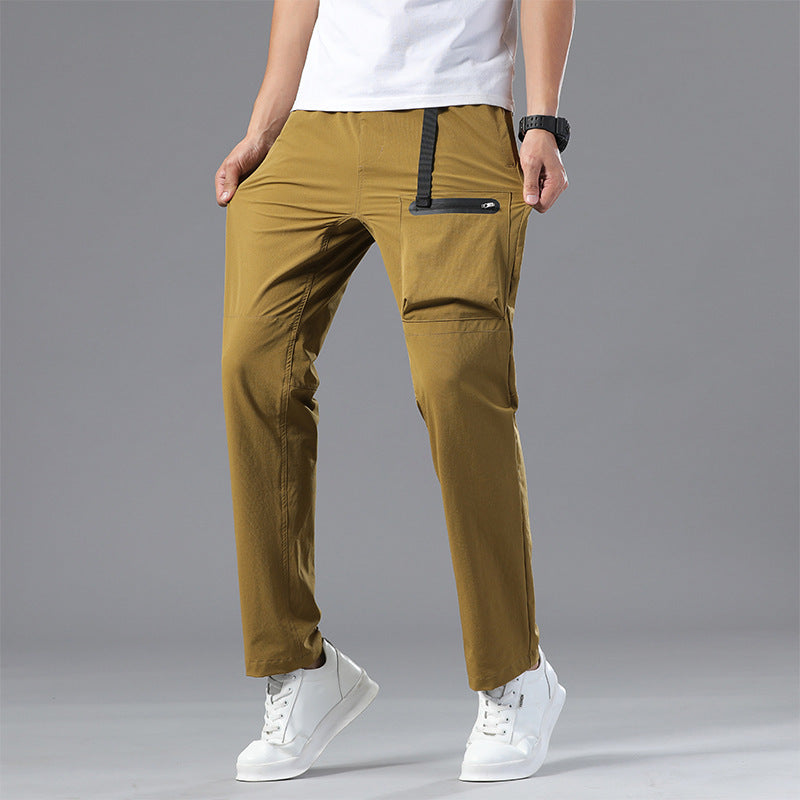 Men's Outdoor Quick-dry Pants Loose Straight Fitness Leisure Cargo Trousers