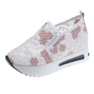 Casual Platform Slip-on Mesh Breathable Women's Sequin Shoes